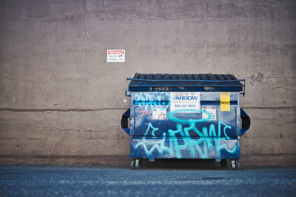 Phoenix dumpster with construction debris showing what can go in dumpster
